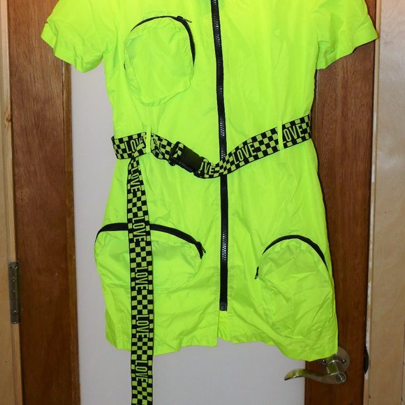 Fashion Nova With Love Belted Lime Dress sz XL NWT - Picture 4 of 16